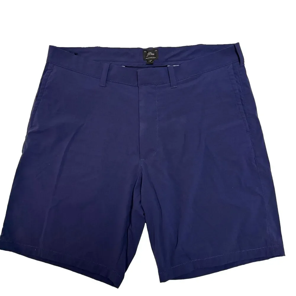 J Crew Mens Tech Golf Shorts 35 Navy Blue 9